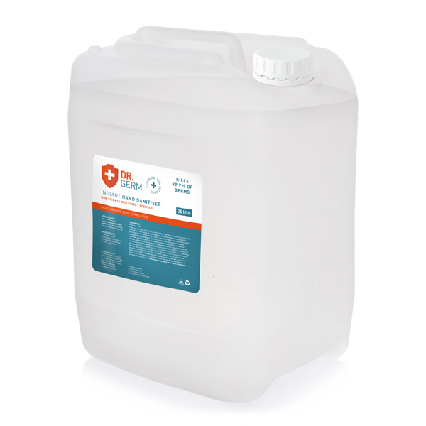25L-Dr-Germ-Liquid-Hand-Sanitiser-Clear-70%-Alcohol-King-PPE